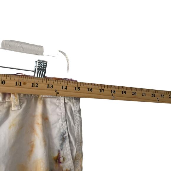 GAP Women's Size 6 W 28 Tie Dye Summer Girlfriend Khaki Crop Pants‎ - Picture 8 of 10